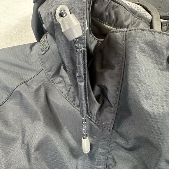 LL Bean Stowaway Gore-Tex Rain Jacket Womens Small Black Hooded Zip Up Hiking - Picture 13 of 16